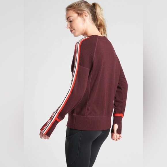 Athleta canyon colorblock merino wool blend women’s sweater XS extra small - Picture 2 of 8